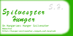 szilveszter hunger business card